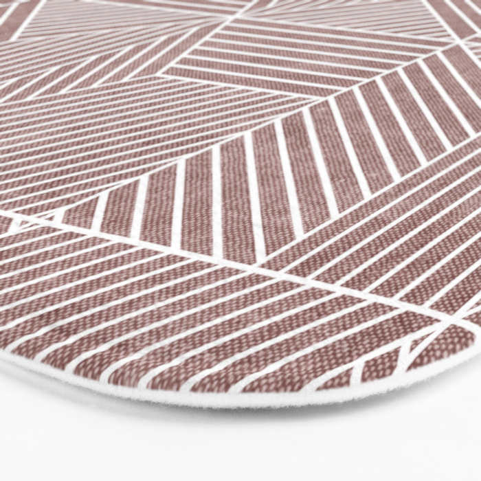 bohemian geometric tiles - mauve Bath Mat Gallery Image 3