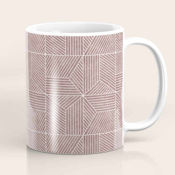 bohemian geometric tiles - mauve Coffee Mug Gallery Image 1