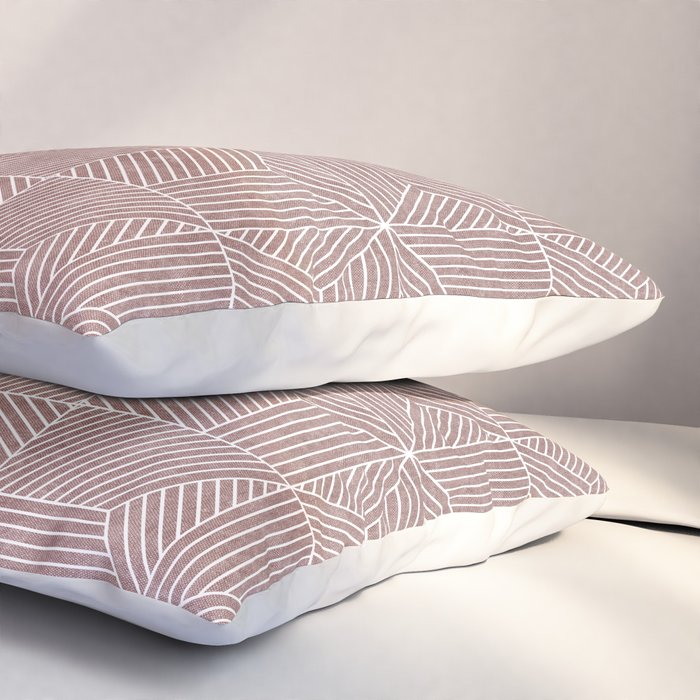 bohemian geometric tiles - mauve Pillow Sham Gallery Image 3