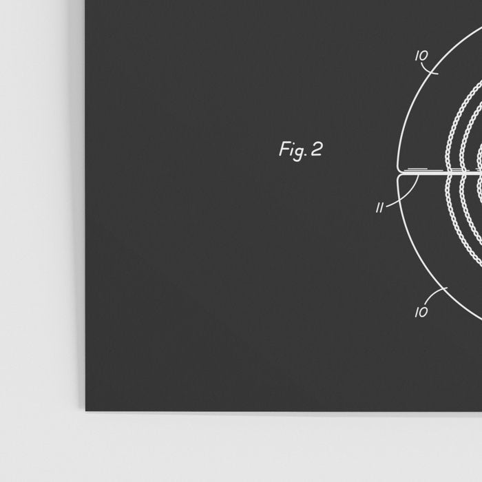 Football Patent - Black Poster Gallery Image 3