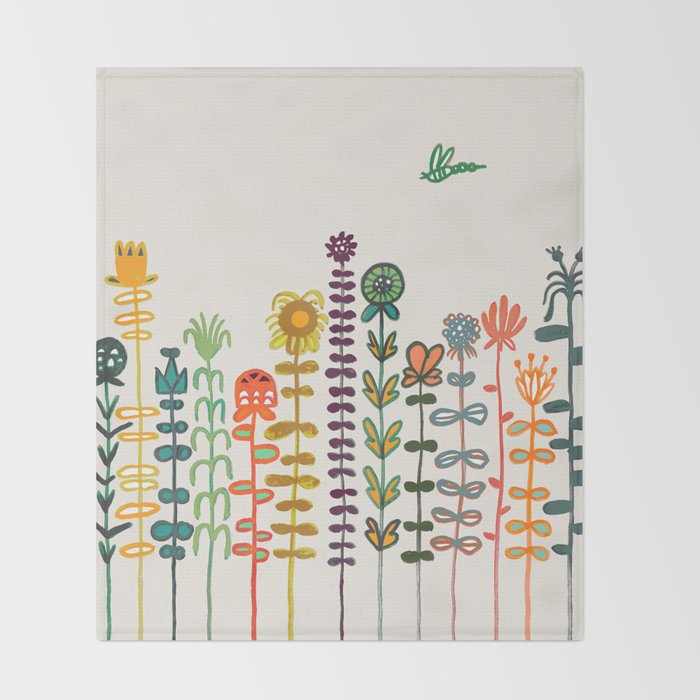 Happy garden Throw Blanket Gallery Image 2