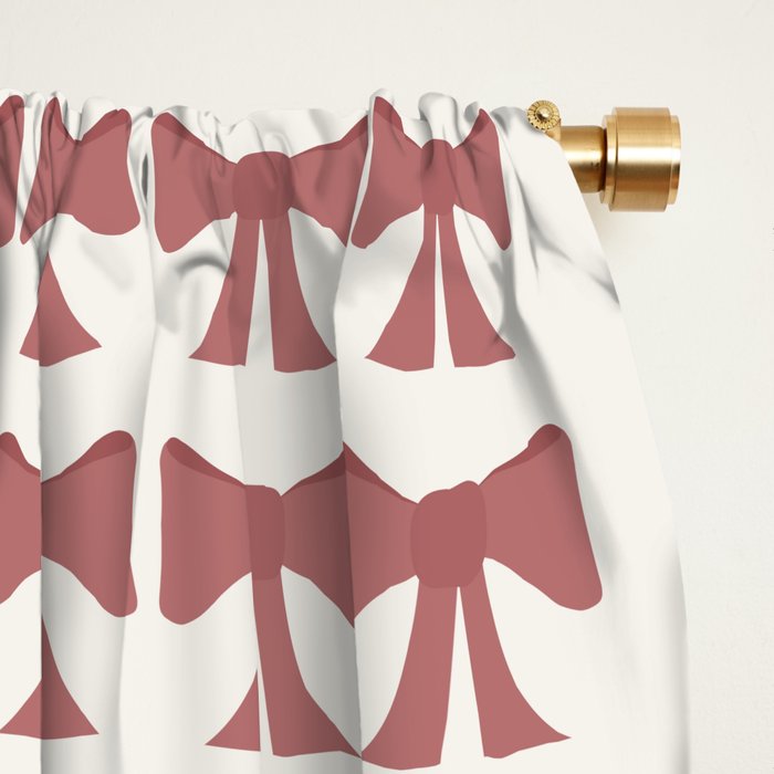 Vintage Bows III Pink Window Curtain Gallery Image 2