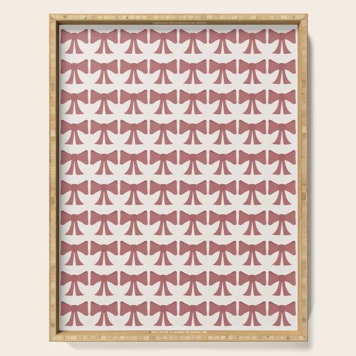 Vintage Bows III Pink Serving Tray Gallery Image 1