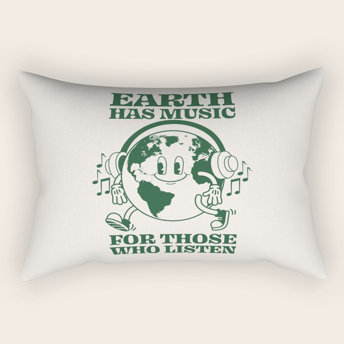 Earth Silent Disco Rectangular Pillow Gallery Image 2
