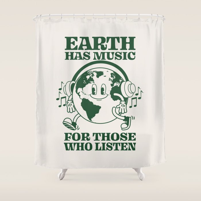 Earth Silent Disco Shower Curtain Gallery Image 1