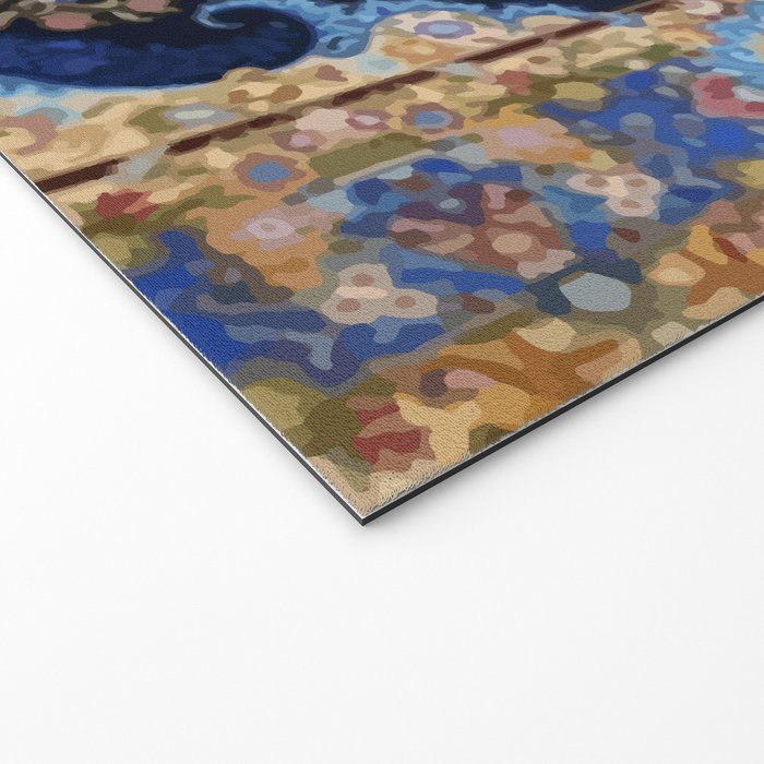 Antique Vintage Persian Rug Abstract Floral Pattern in Taupe Burgundy Navy Welcome Mat Gallery Image 2