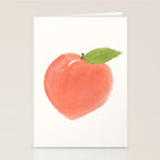 Peach - Fruit Watercolor Painting Stationery Card Gallery Image 2