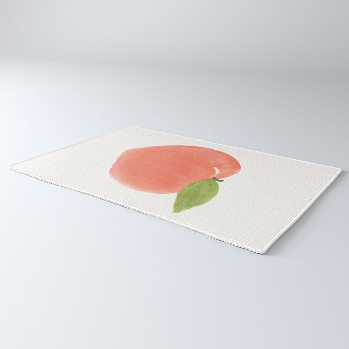 Peach - Fruit Watercolor Painting Rug Gallery Image 3