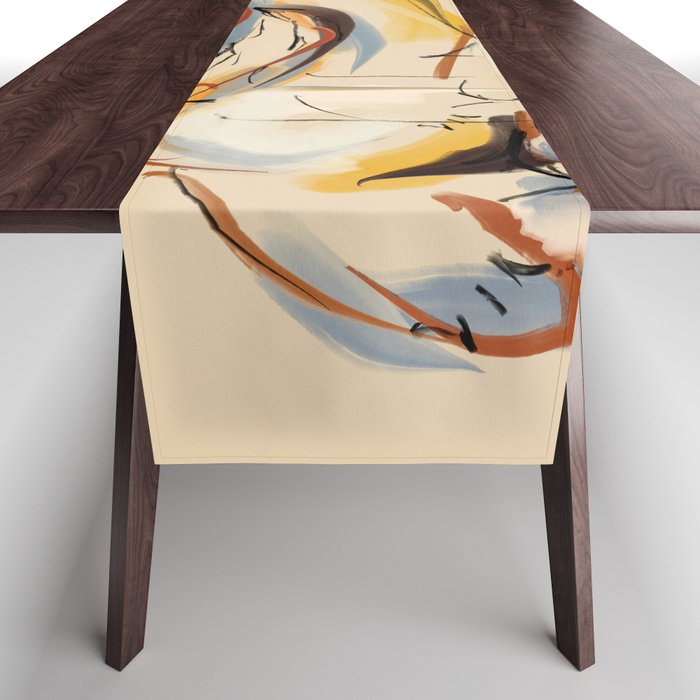 Female Figure Line Art 8 Table Runner Gallery Image 1
