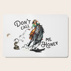 "Don't Call Me Honey" Cowgirl On Horseback Shooting a Rattlesnake Cutting Board Gallery Image 1