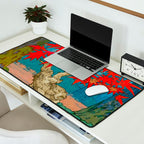 Nishigi's Goddess - Nature Ukiyo Landscape in Red, Green & Blue Desk Mat Gallery Image 2