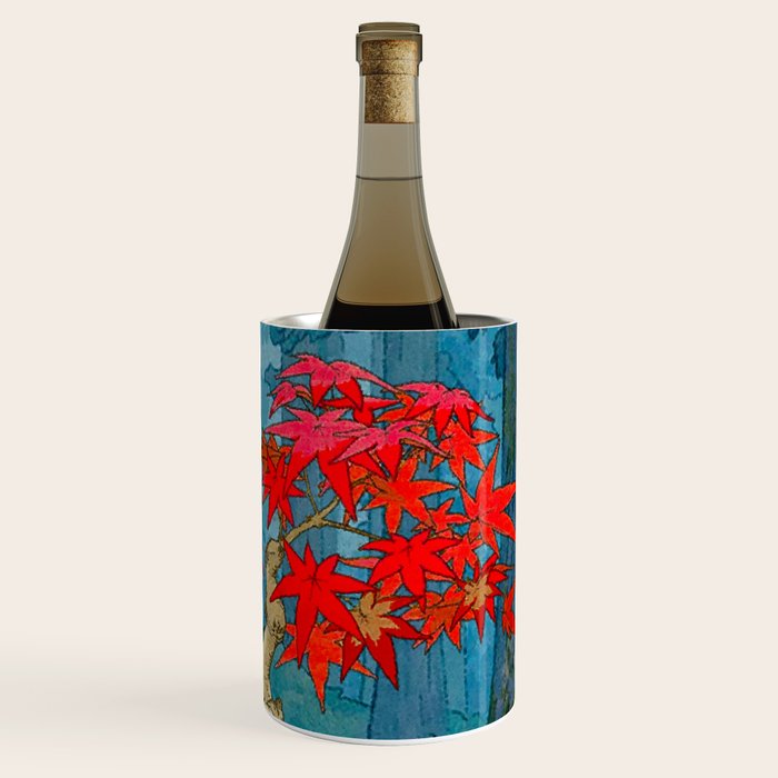Nishigi's Goddess - Nature Ukiyo Landscape in Red, Green & Blue Wine Chiller Gallery Image 3