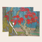Nishigi's Goddess - Nature Ukiyo Landscape in Red, Green & Blue Placemat Gallery Image 1