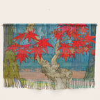 Nishigi's Goddess - Nature Ukiyo Landscape in Red, Green & Blue Wall Hanging Gallery Image 1