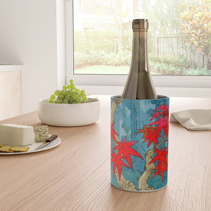 Nishigi's Goddess - Nature Ukiyo Landscape in Red, Green & Blue Wine Chiller Gallery Image 4