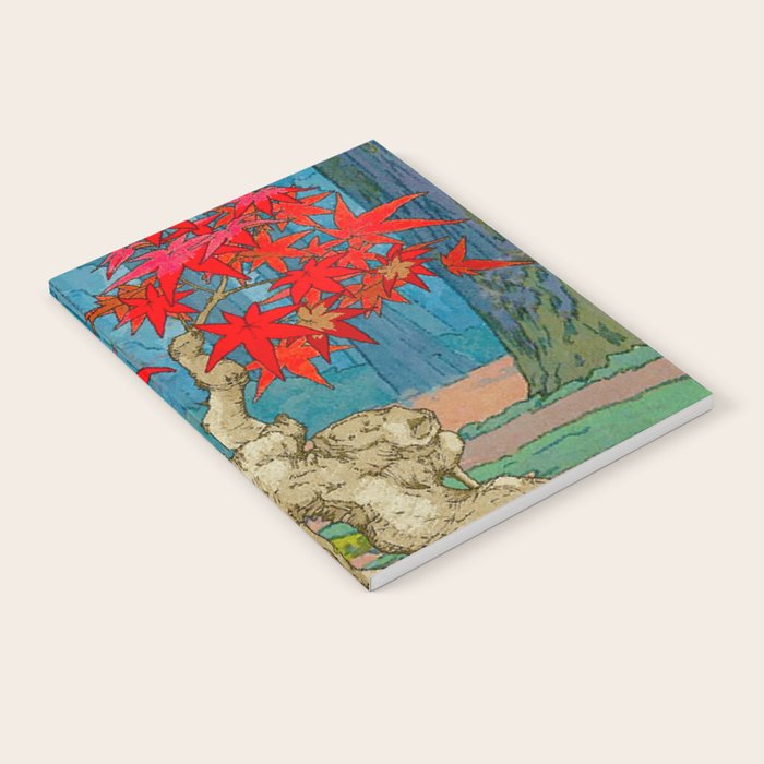 Nishigi's Goddess - Nature Ukiyo Landscape in Red, Green & Blue Notebook Gallery Image 2