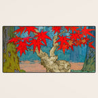 Nishigi's Goddess - Nature Ukiyo Landscape in Red, Green & Blue Desk Mat Gallery Image 3