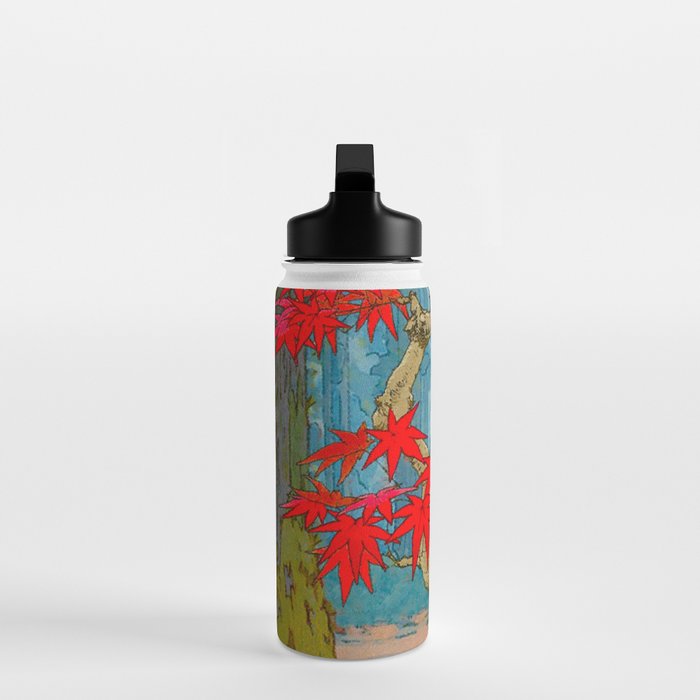 Nishigi's Goddess - Nature Ukiyo Landscape in Red, Green & Blue Water Bottle Gallery Image 3