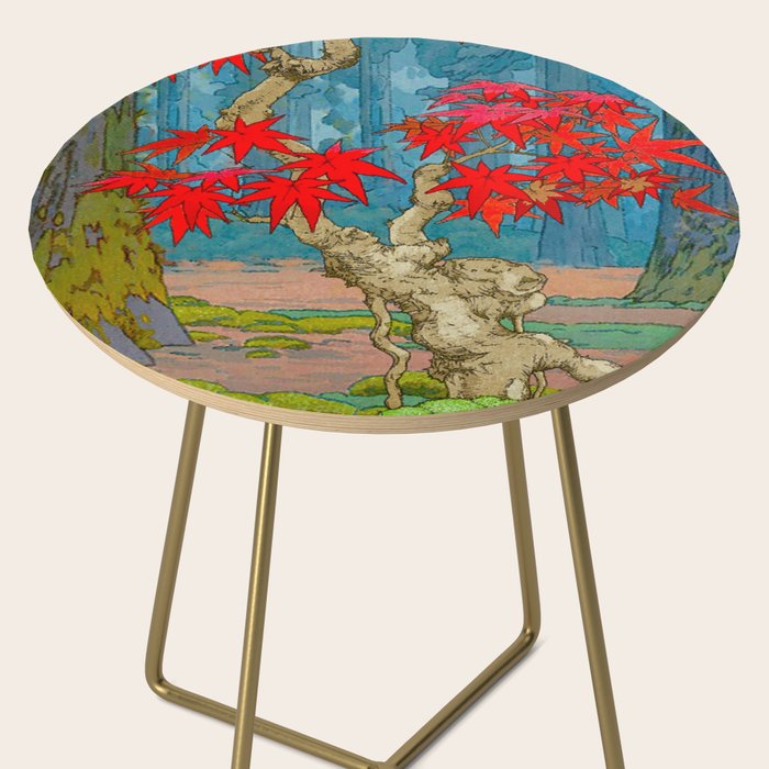 Nishigi's Goddess - Nature Ukiyo Landscape in Red, Green & Blue Side Table Gallery Image 2