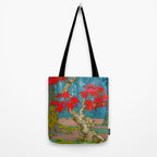Nishigi's Goddess - Nature Ukiyo Landscape in Red, Green & Blue Tote Bag Gallery Image 2