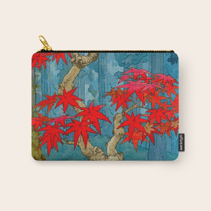 Nishigi's Goddess - Nature Ukiyo Landscape in Red, Green & Blue Carry All Pouch Gallery Image 1