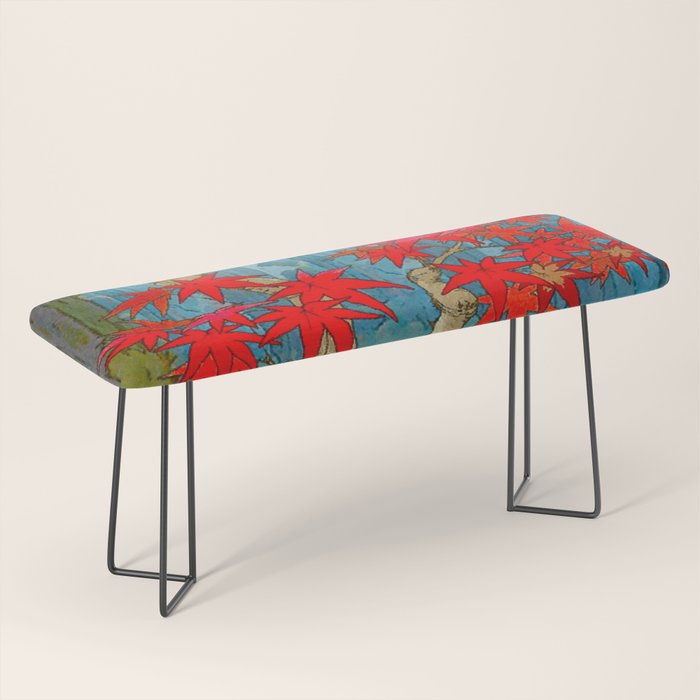 Nishigi's Goddess - Nature Ukiyo Landscape in Red, Green & Blue Bench Gallery Image 1