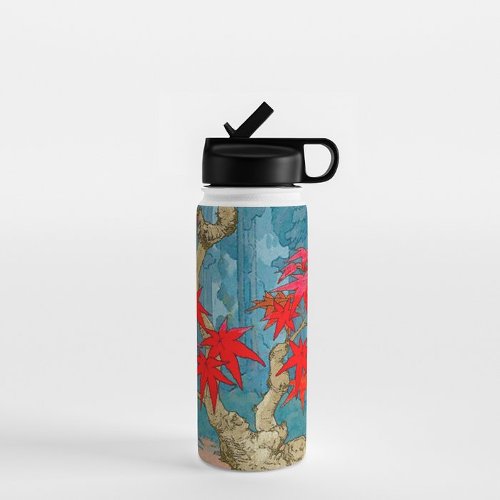 Nishigi's Goddess - Nature Ukiyo Landscape in Red, Green & Blue Water Bottle Gallery Image 1