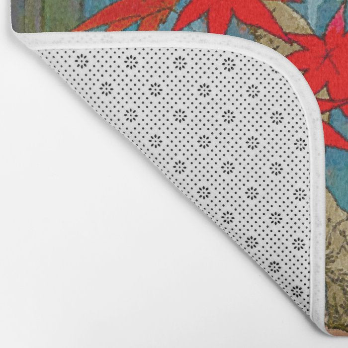 Nishigi's Goddess - Nature Ukiyo Landscape in Red, Green & Blue Bath Mat Gallery Image 2