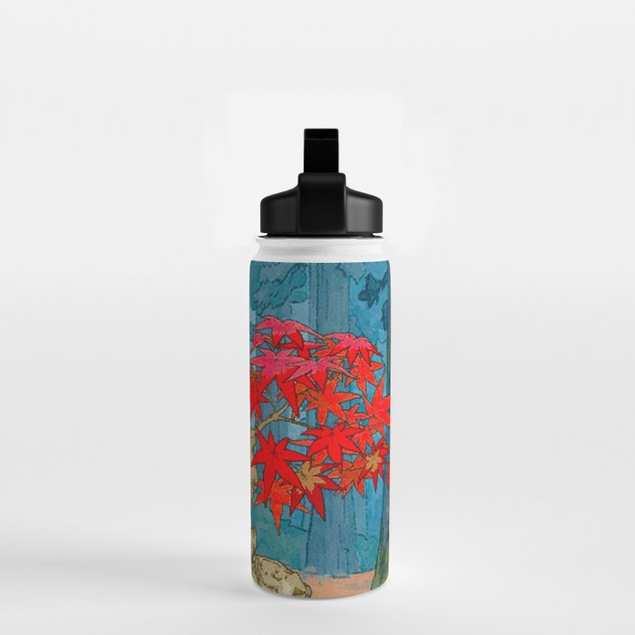 Nishigi's Goddess - Nature Ukiyo Landscape in Red, Green & Blue Water Bottle Gallery Image 2