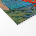 Nishigi's Goddess - Nature Ukiyo Landscape in Red, Green & Blue Welcome Mat Gallery Image 2