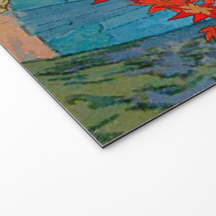 Nishigi's Goddess - Nature Ukiyo Landscape in Red, Green & Blue Welcome Mat Gallery Image 2