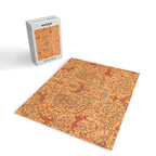 Flowery Vines V // 16th Century Contemporary Red Blue Yellow Colorful Ornate Accent Rug Pattern Jigsaw Puzzle Gallery Image 2