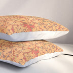 Flowery Vines V // 16th Century Contemporary Red Blue Yellow Colorful Ornate Accent Rug Pattern Pillow Sham Gallery Image 3