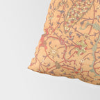 Flowery Vines V // 16th Century Contemporary Red Blue Yellow Colorful Ornate Accent Rug Pattern Pillow Sham Gallery Image 4