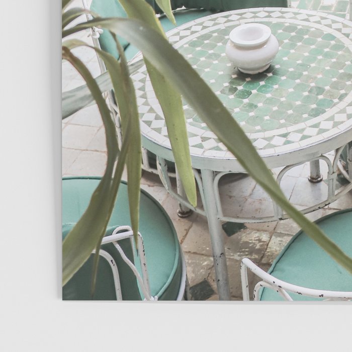 Travel Photography Art Print | Tropical Plant Leaves In Marrakech Photo | Green Pool Interior Design Poster Gallery Image 3