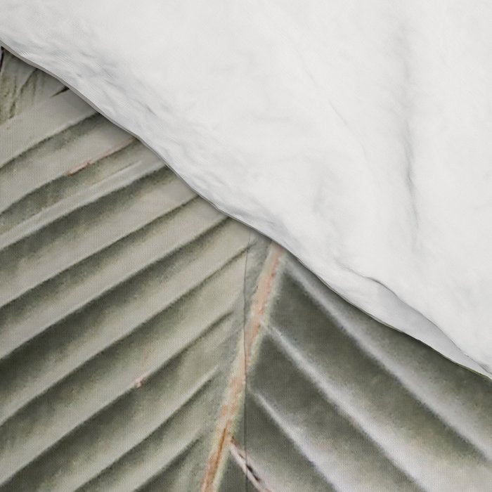Travel Photography Art Print | Tropical Plant Leaves In Marrakech Photo | Green Pool Interior Design Comforter Gallery Image 4