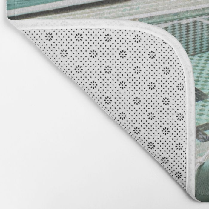 Travel Photography Art Print | Tropical Plant Leaves In Marrakech Photo | Green Pool Interior Design Bath Mat Gallery Image 2
