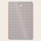 Gingham Check Pattern in Light Blue and Peach Cutting Board Gallery Image 1