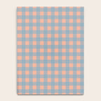 Gingham Check Pattern in Light Blue and Peach Notebook Gallery Image 4