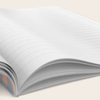 Gingham Check Pattern in Light Blue and Peach Notebook Gallery Image 2