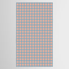 Gingham Check Pattern in Light Blue and Peach Tablecloth Gallery Image 2
