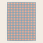 Gingham Check Pattern in Light Blue and Peach Poster Gallery Image 4