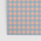 Gingham Check Pattern in Light Blue and Peach Poster Gallery Image 3