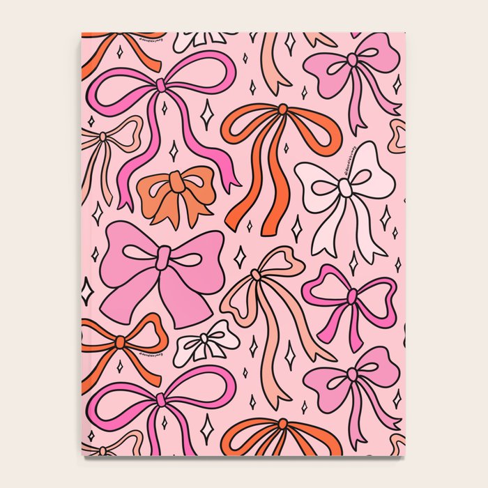 Pink Bow Print Notebook Gallery Image 4