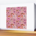 Pink Bow Print Wall Mural Gallery Image 2