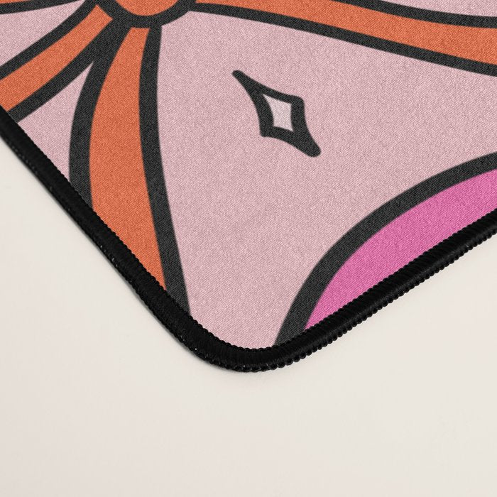 Pink Bow Print Desk Mat Gallery Image 4