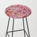 Pink Bow Print Stool Gallery Image 2