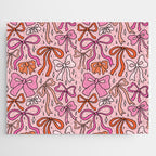 Pink Bow Print Jigsaw Puzzle Gallery Image 1