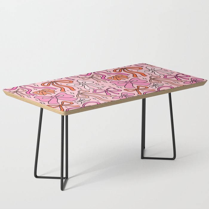 Pink Bow Print Coffee Table Gallery Image 1