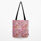 Pink Bow Print Tote Bag Gallery Image 2
